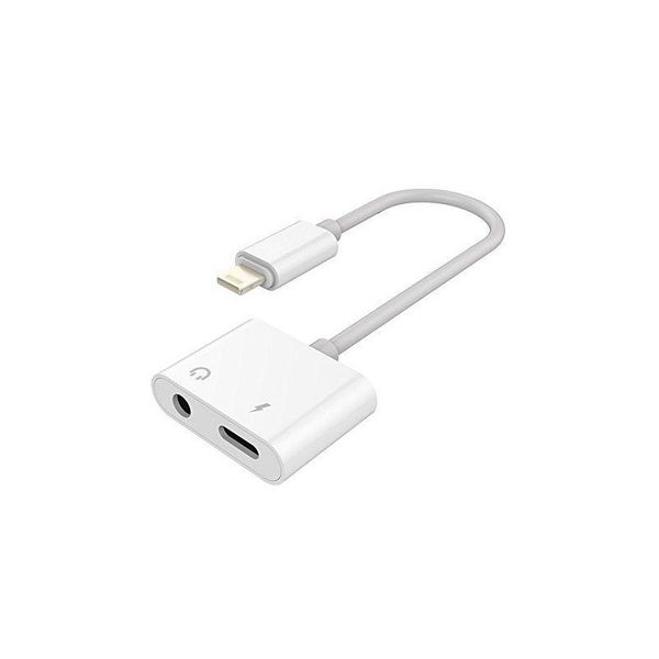 2-in-1 Lightning 3.5 mm Audio Charging Adapter for Compatible with iPhone