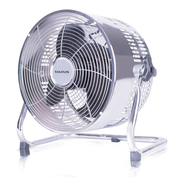 Taurus Fan 3 Speed Floor Fan Steel Silver 25cm 80W "Ventilador Rafaga