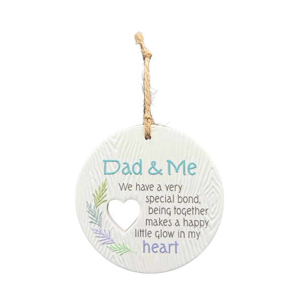 Piece of my Heart Ceramic Plaque - Dad &amp; Me