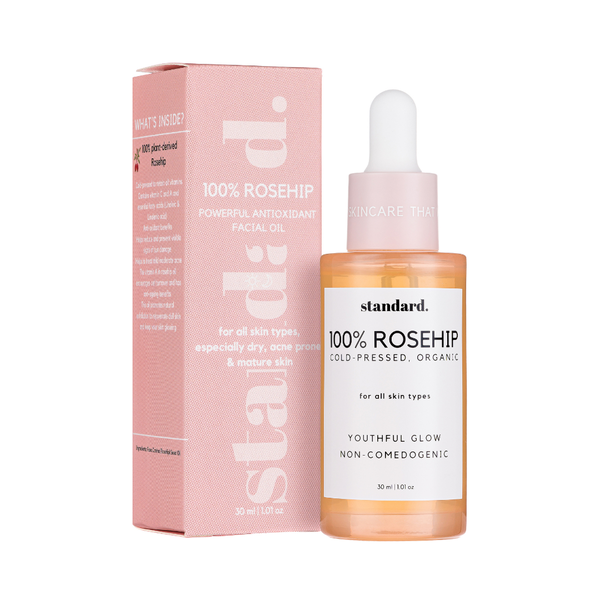 100% Rosehip Oil Cold-Pressed &amp; Organic for Glowing Skin | Standard Beauty