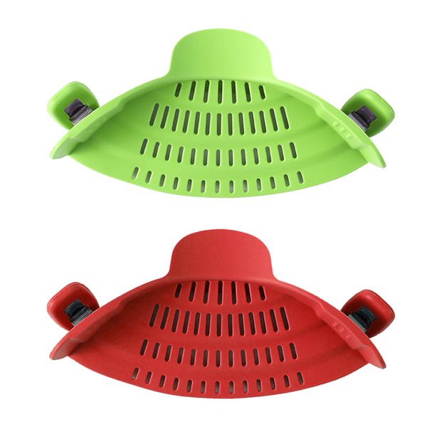 2PCS Silicone Strainer Separator Pan Strainer Drainer Filter for Pot Bowl