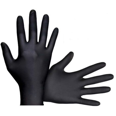 black latex free gloves