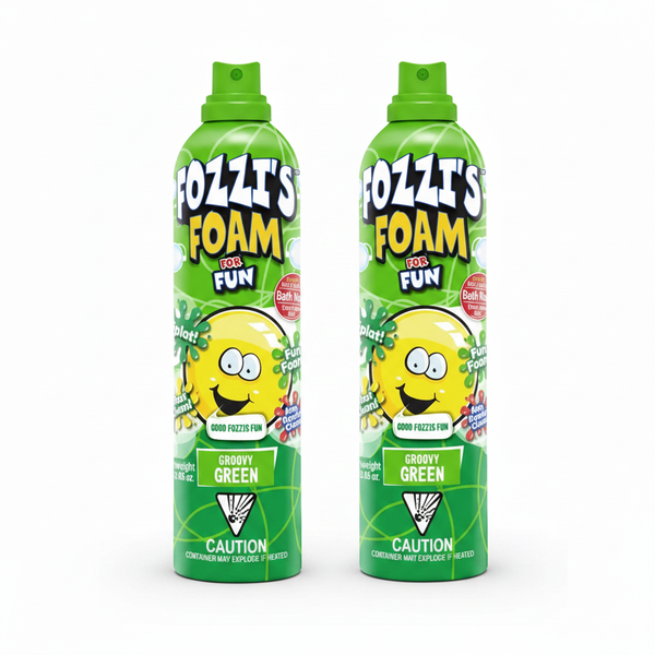 Fozzis Groovy Green Foam for Kids - 550 ml Bath Fun - 2 Pack