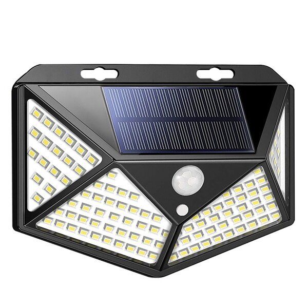 Solar Powered 114 LED Wall Light With Motion Sensor-Q-L433