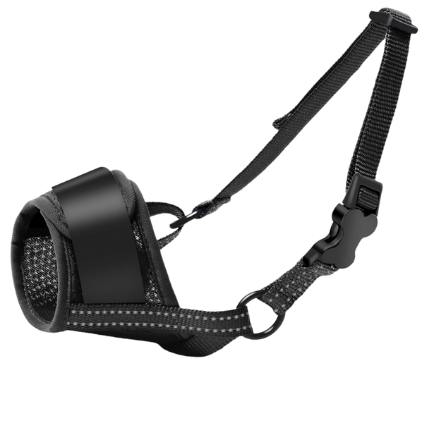 Strap Adjustable Dog Muzzle-Anti-Ingestion,Anti-Bite, Soft Air Mesh, XL