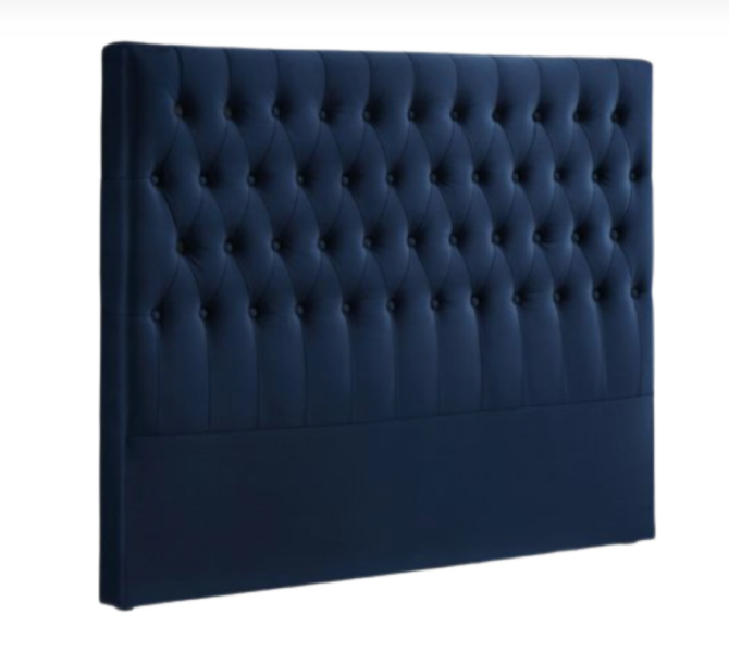 MaI Lifestyle -Sweet Dreams Velvet Buttoned Headboard - Navy Blue