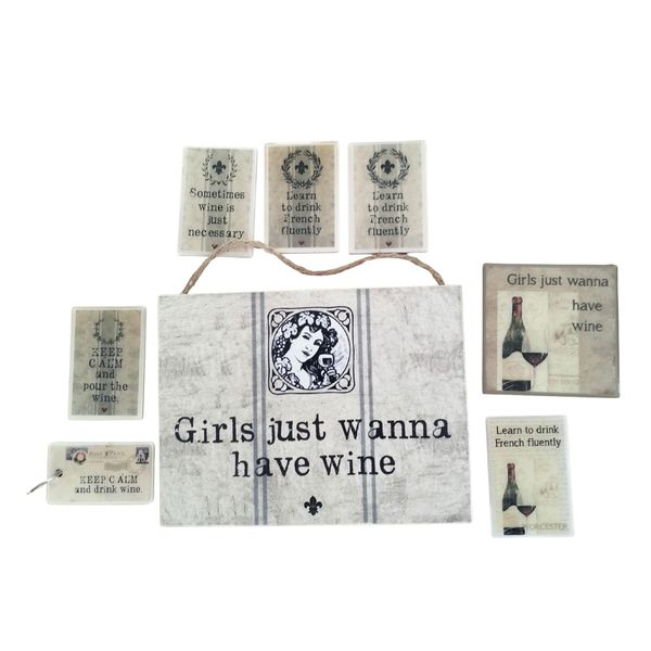 Wine Gift Pack Ornaments Magnets Plaque Keyring