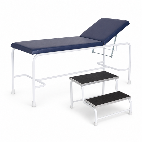 Hospital/Clinic Examination Couch Bed &amp; Double Foot Stool Combo AAA Grade