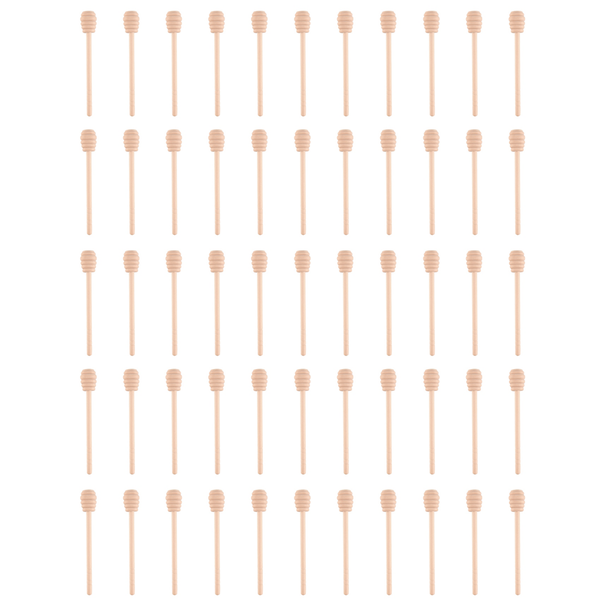 55 Pack 6 Inch Wood Honey Dipper Sticks, for Honey Jam Jar Dispense, Mini I
