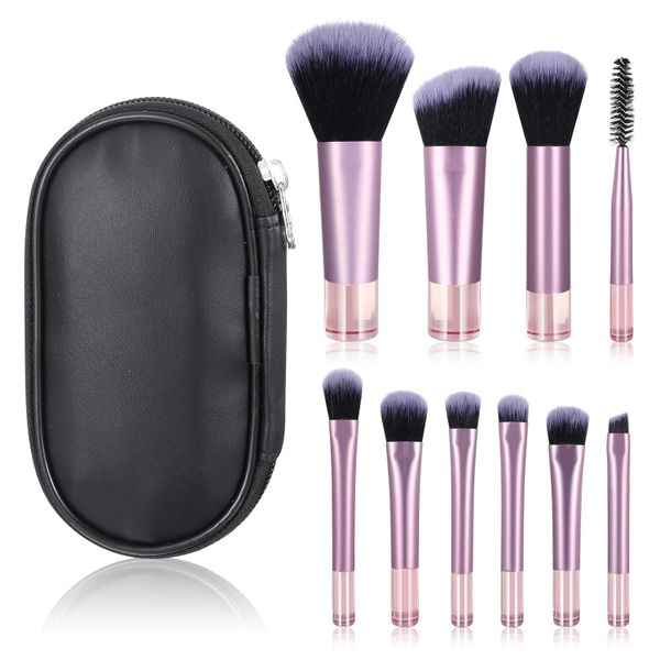 Makeup Foundation Contour Brush&amp; Concealer Brush&amp; Blusher Brush Set - Pink