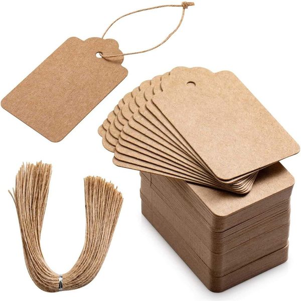 Rect gift tags - Natural (50)