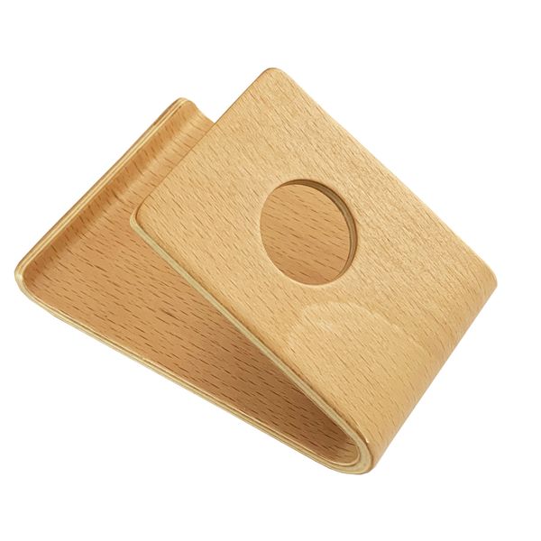 Universal Portable Bamboo Mobile Phone And Tablet Holder - Dark Brown