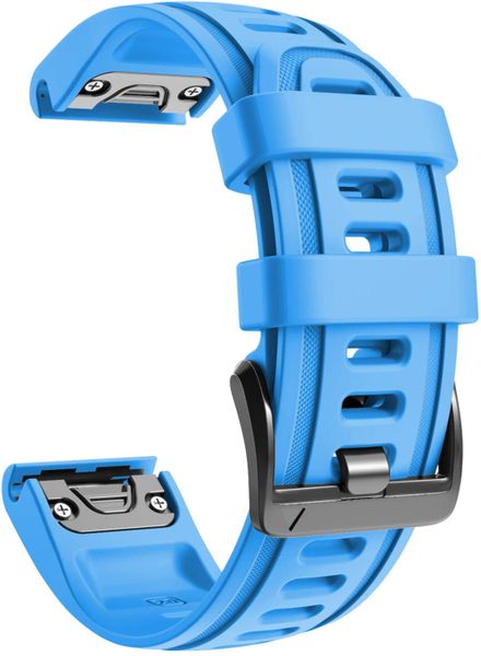 Silicone Band Compatible with Garmin Fenix 6s (20mm) - Light Blue