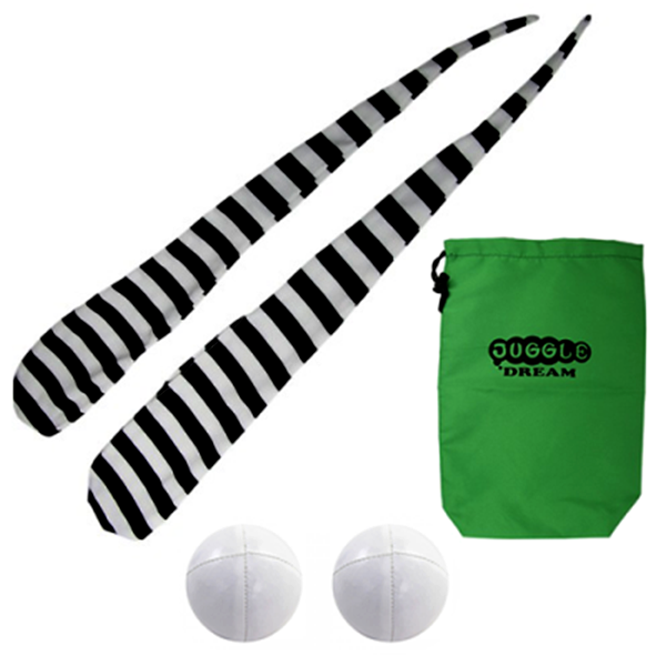 Pair of Sock Poi with 70g Juggling Balls - Juggle Dream