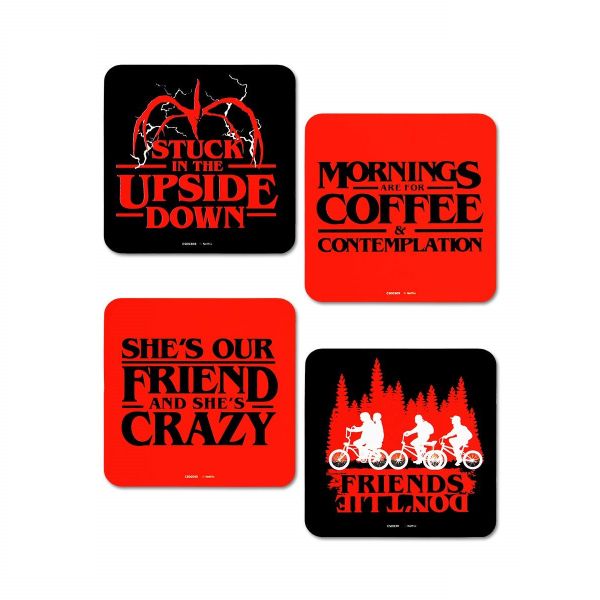 Stranger Things - Phrases 4 Coaster Set