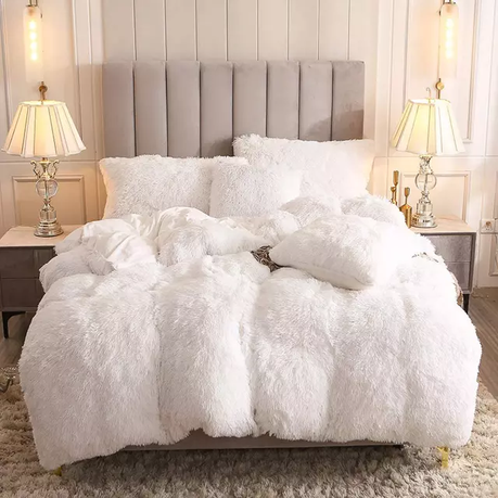 Fluffy on sale comforter set