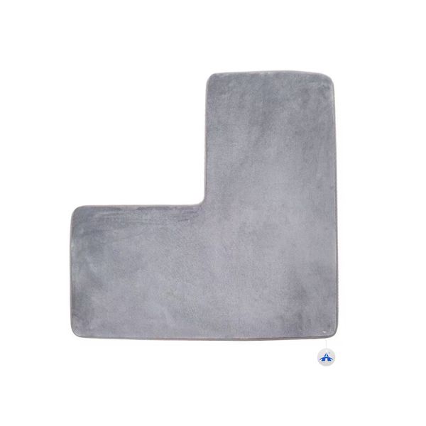 Alanes L-Shaped Corner Bathroom Mat Soft Floor Rug Absorbent Shower Mat