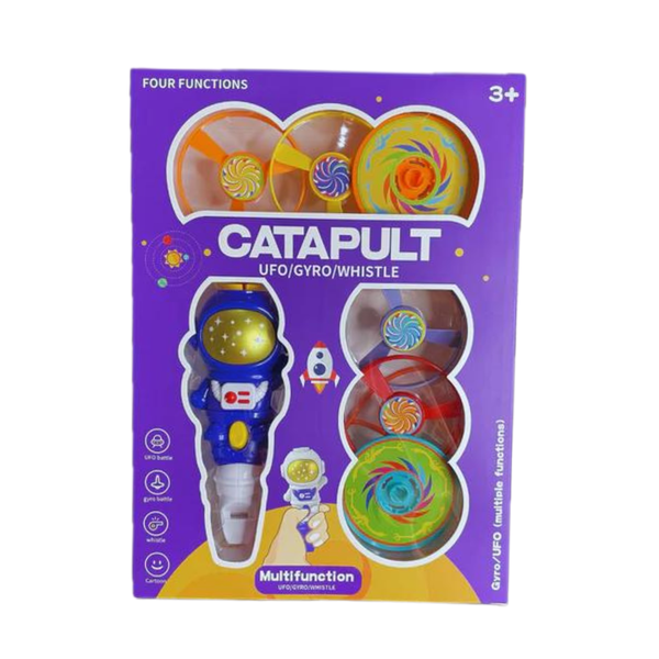 Catapult UFO Whistle Launcher - 4-in-1 Multifunction Space Toy