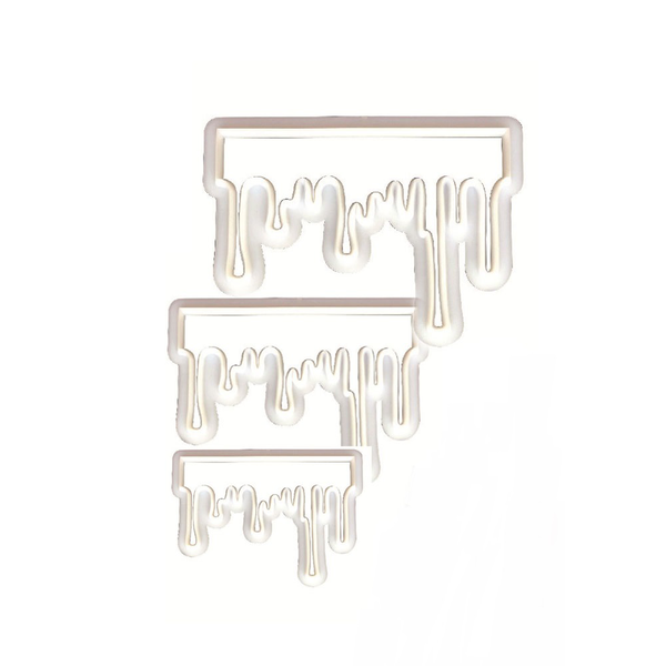 Drip Cutter Cake Decorating Tool Set of 3 - White