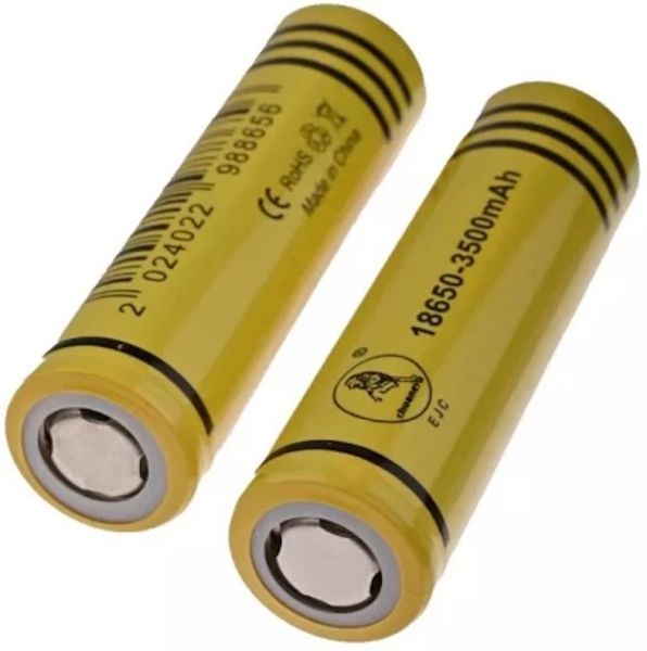 3000mAh 3.7V 18650 Li-ion Rechargeable Battery 2 Pack Flat