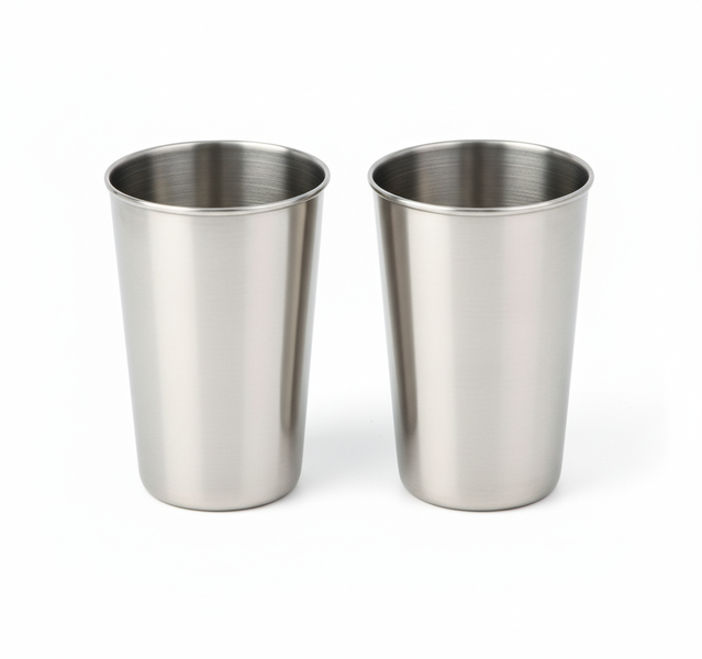 Stainless Steel Tumbler 250ml - Durable, Rust-Resistant Design - 2 Pack