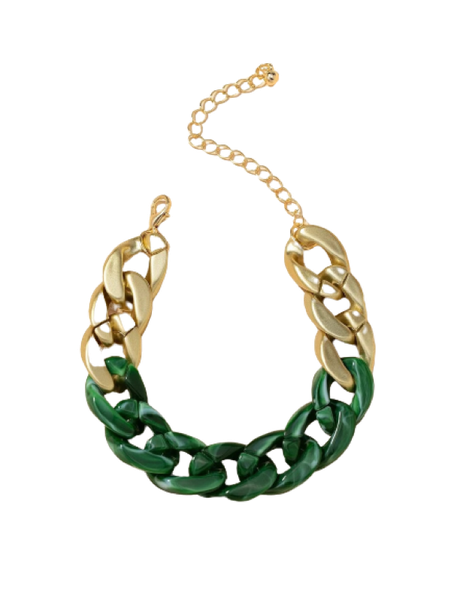 Stylish Color Block Chain Bracelet