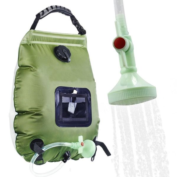 20L Solar Camping Shower Bag withTemperatureGauge&amp;ShowerHead&amp;Hose Portable