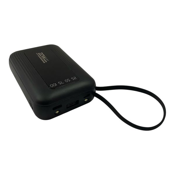 10000mAh Power Bank with 4 Built-in Cables |20W Fast Charging &amp; LED Display