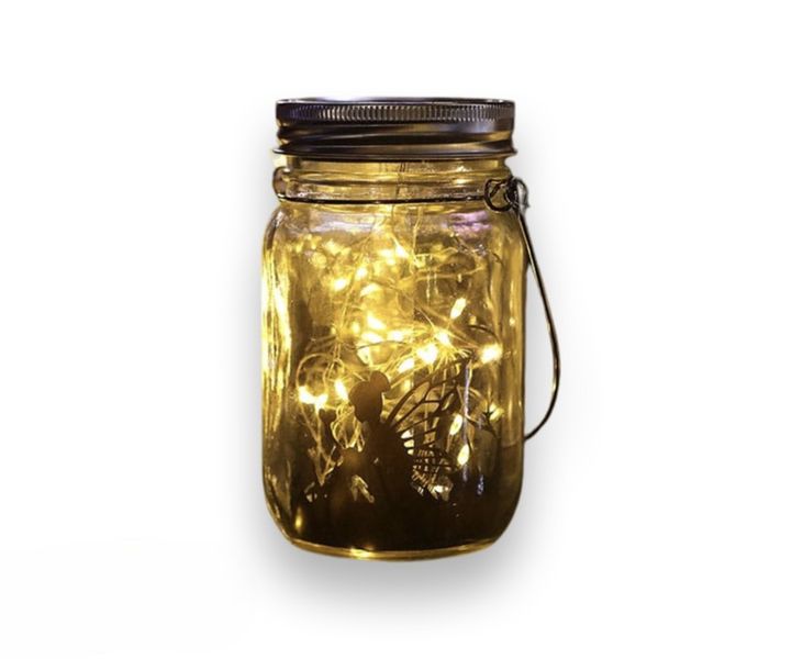 Hanging Solar Clear Mason Jar Fairy Light