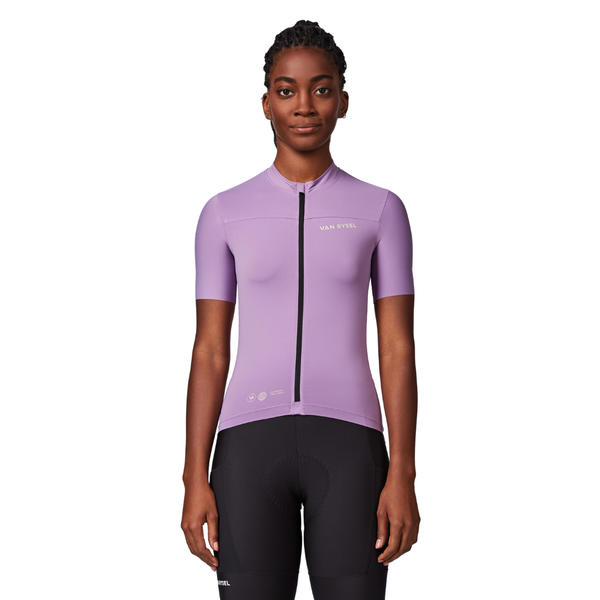 Decathlon Women's Fitted Short-Sleeved Road Cycling Jersey - Purple