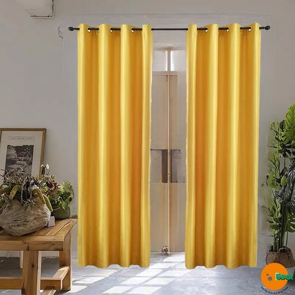 DOT Readymade 70% Blackout Eyelet Curtain - Yellow-Mustard
