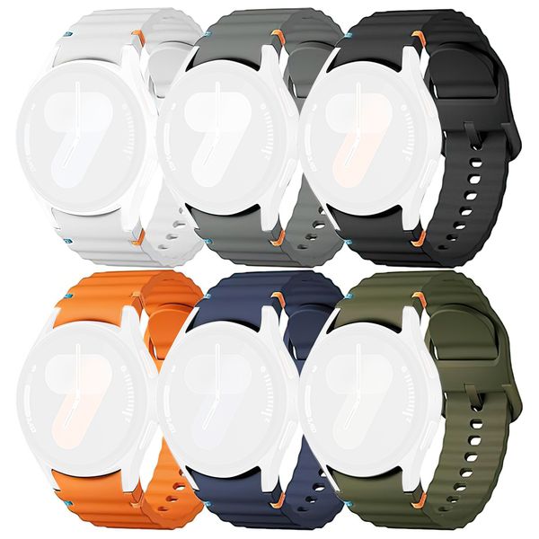 QYNIAL Sport Band Compatible With Galaxy Watch 7/6/5/4 40/44mm 6-Pack