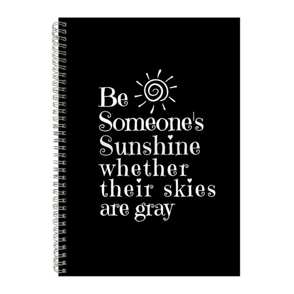 Sunshine A4 Notebook Spiral Lined Motivational Sayings Graphic Notepad 147