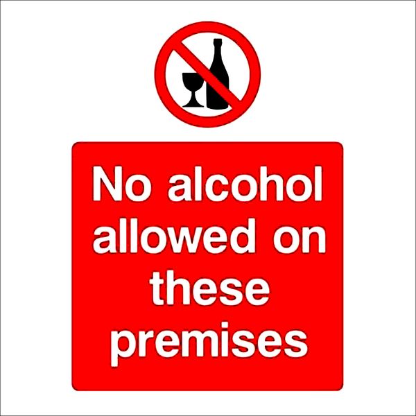 No Alcohol Allowed ABS Sign-29cmx29cm