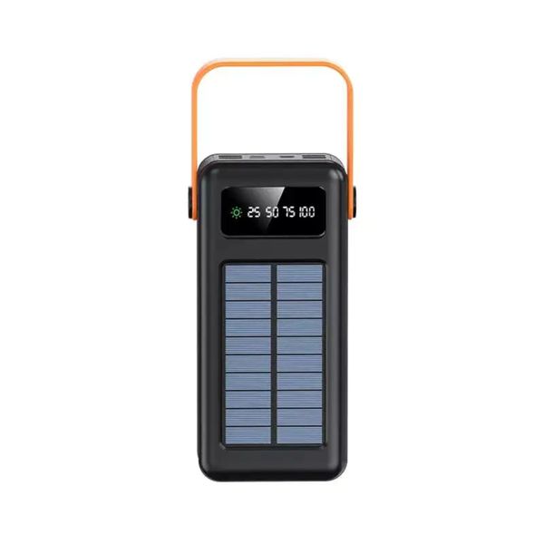 40000MaH Solar Charging Power Bank with built in 4-in1 Charging Cables