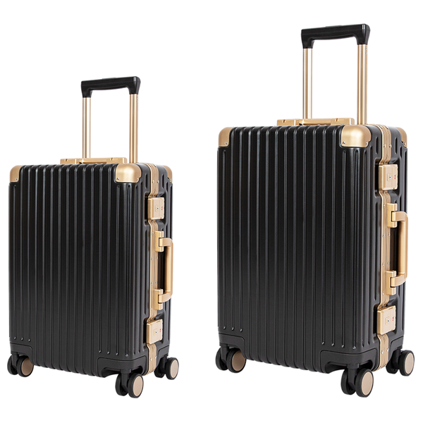 Classic Aluminum Frame Travel Suitcase - 20" + 22