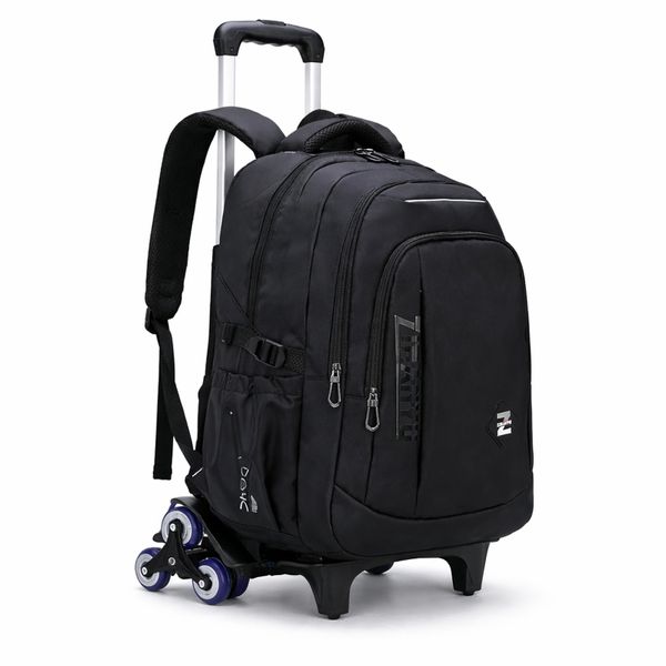 Trolley Backpack 6 Wheels Detachable School Bag Easy on Stairs Capacity