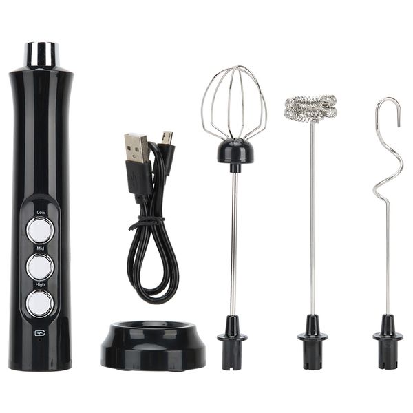 Electric Milk Frother Handheld Automatic Egg Beater Milk Shaker USBCharging