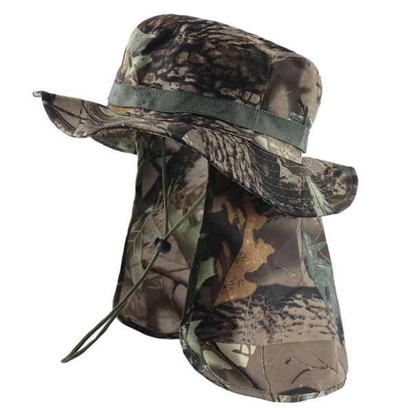 Camouflage Hiking Hat with Neck Flap - Universal Size