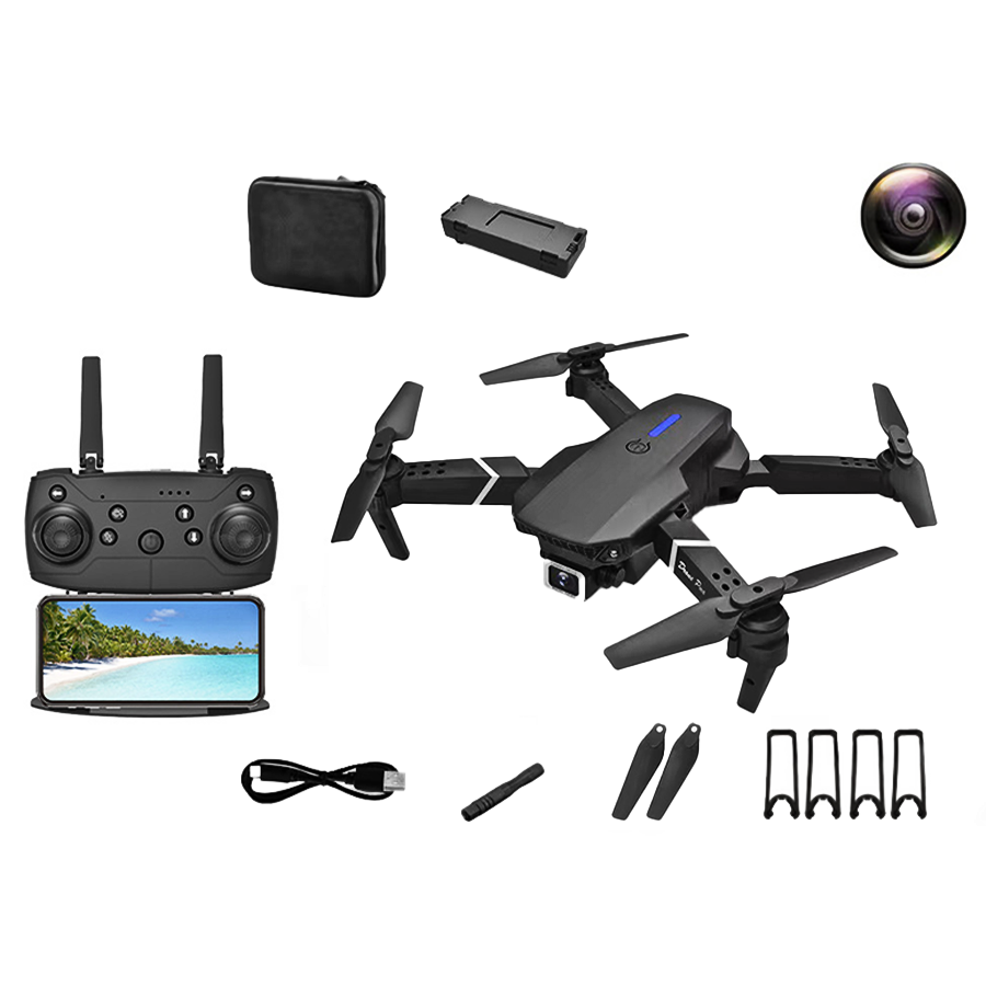 Mini Foldable Remote-Controlled Quadcopter With 1080P Camera