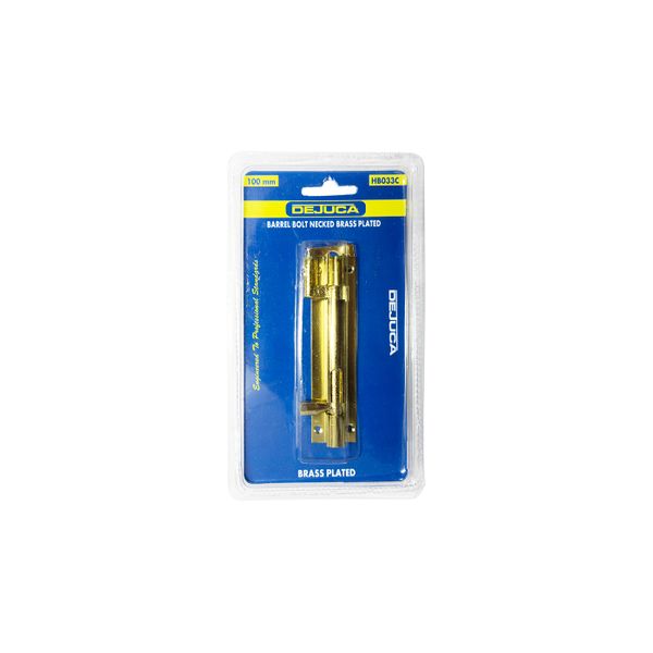 Dejuca - Barrel Bolt - Necked - Bp - 100mm - 1/Card - 2 Pack