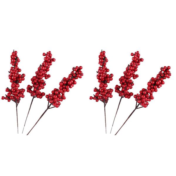 Artificial Red Berries Decorative Branches With Red Berries Branches