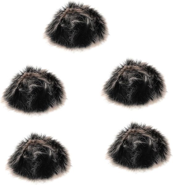 Furry Mic Covers Windproof Lapel Microphone Windscreen For Outdoor Recordi