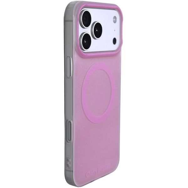 Phone Case With Pink Frame And Frosted Matte Finish Compatible With Iphone