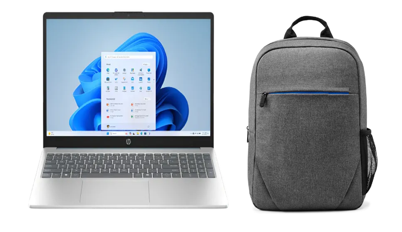 HP AI 15 Ultra 5 Multitasking 24GB RAM/2TB SSD Laptop + CS 15.6" Bag Grey