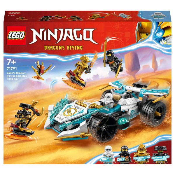 LEGO® NINJAGO® Zane’s Dragon Power Spinjitzu Racing Car 71791 Building Toy Set (307 Pieces)
