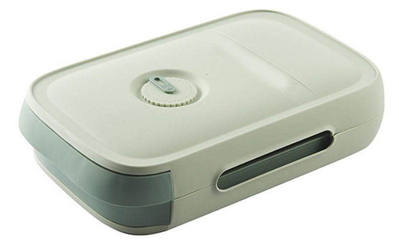 Refrigerator Eggs Storage Box Container With Drawer And Date Tracker