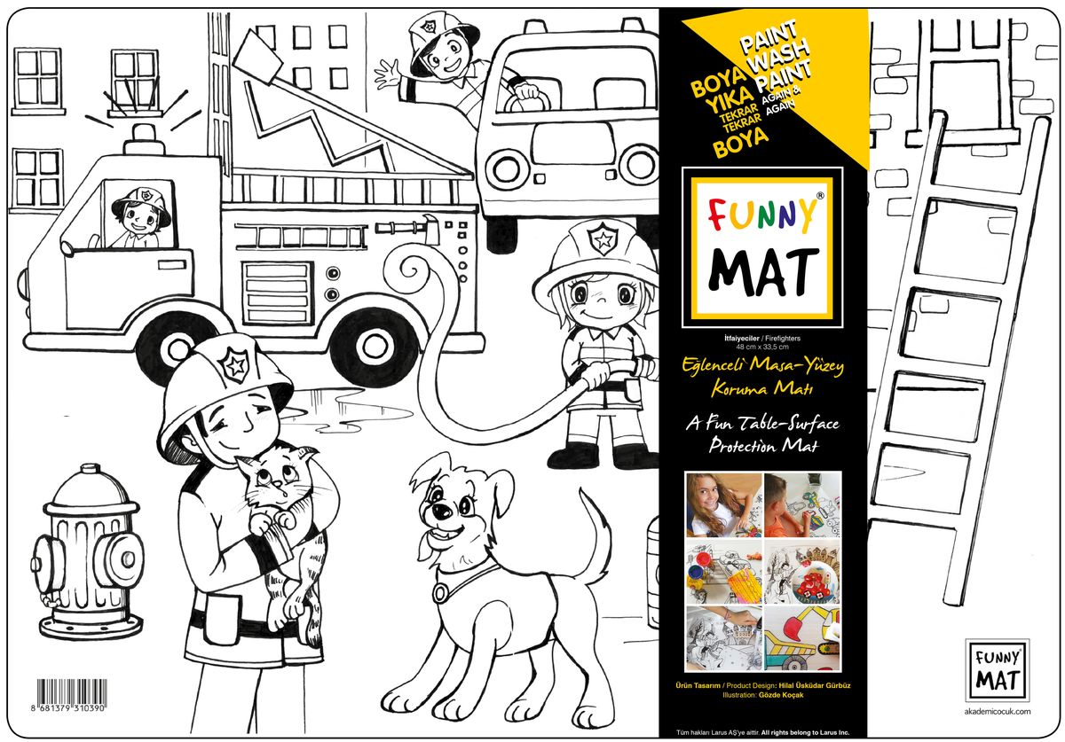 Funny Mat Colouring in Placemat Firefighters Shop Today. Get it
