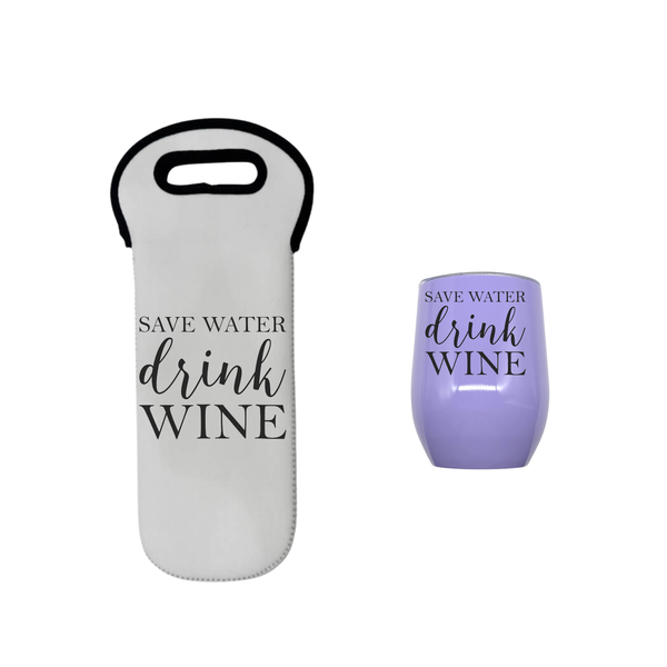 Save Water Purple Wine Set