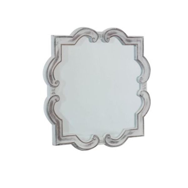 MC - Whitewash Square Mirror